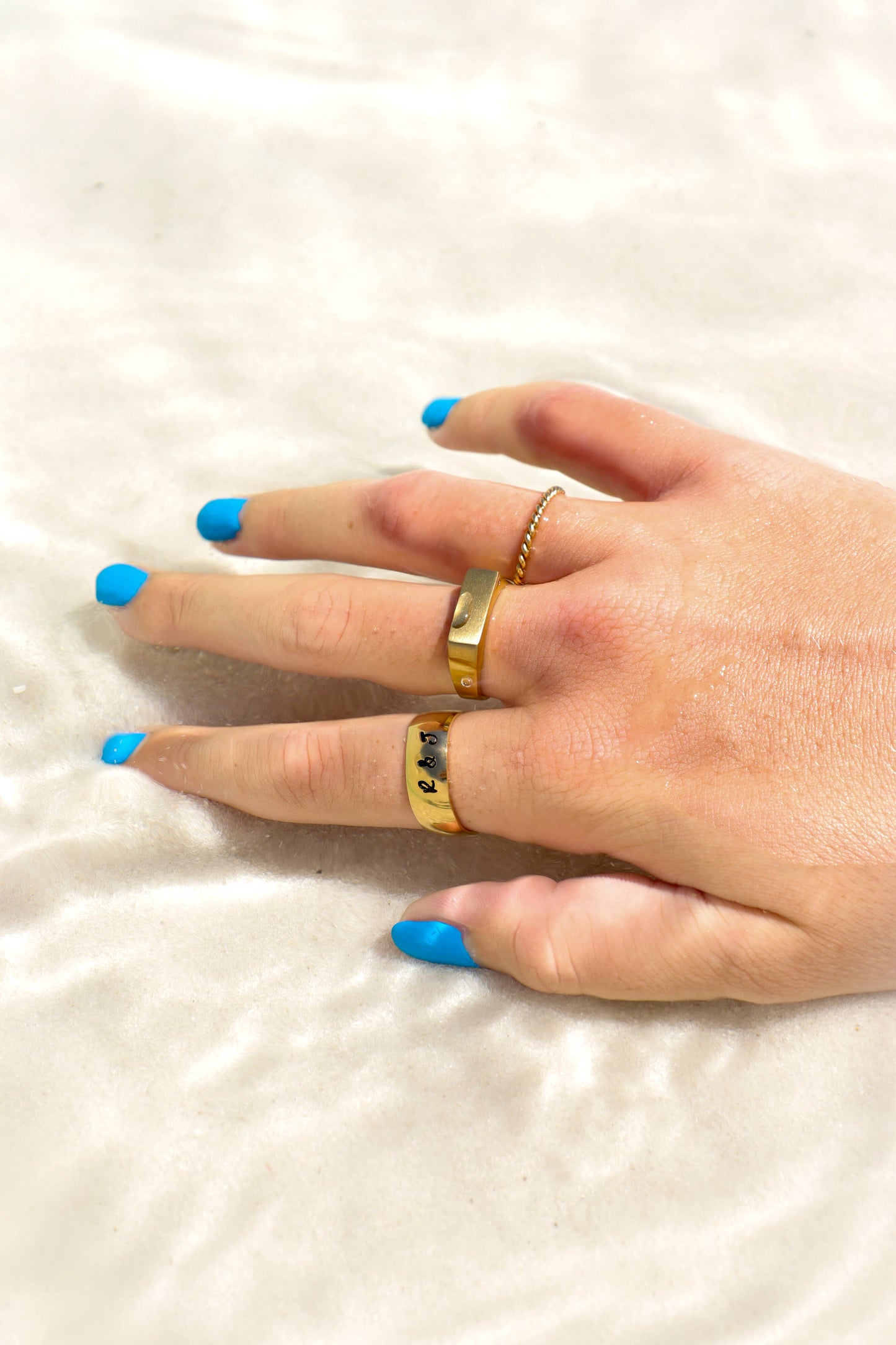 Stainless Steel Blank Gold Ring