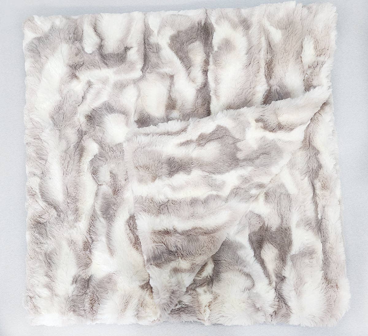 Marble/Tan/Cream 40 X 40 Minky Faux Fur Blanket