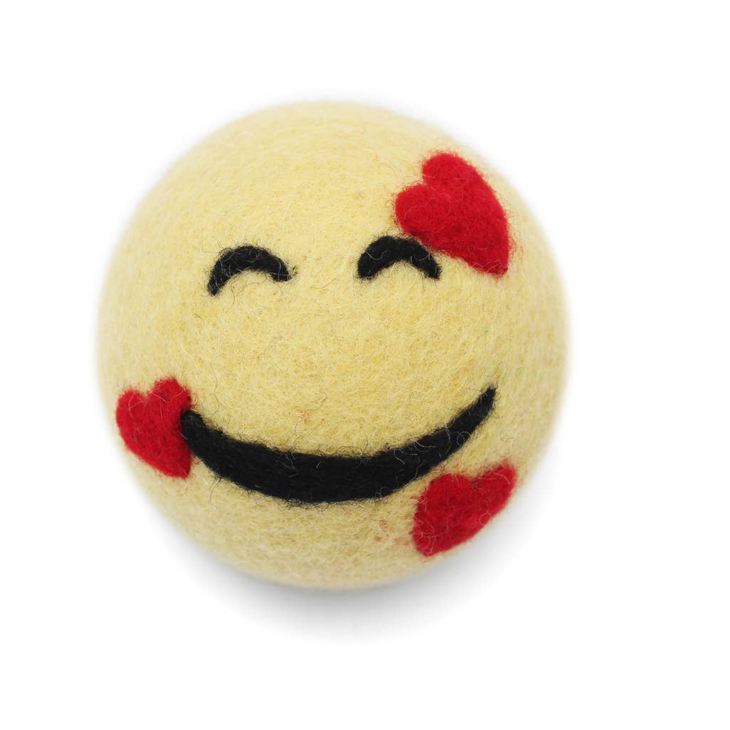 Smiley Face: Eco Wool Dryer Balls Fair Trade