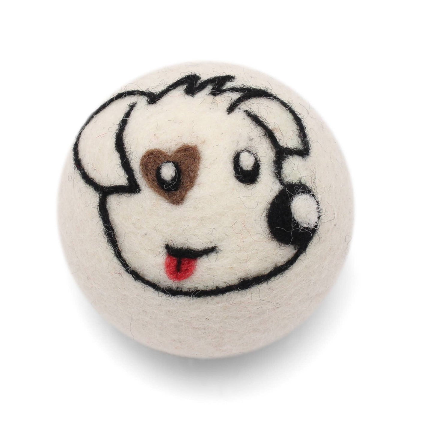 Dogs: Eco Wool Dryer Balls Fair Trade: Dark Brown Dog