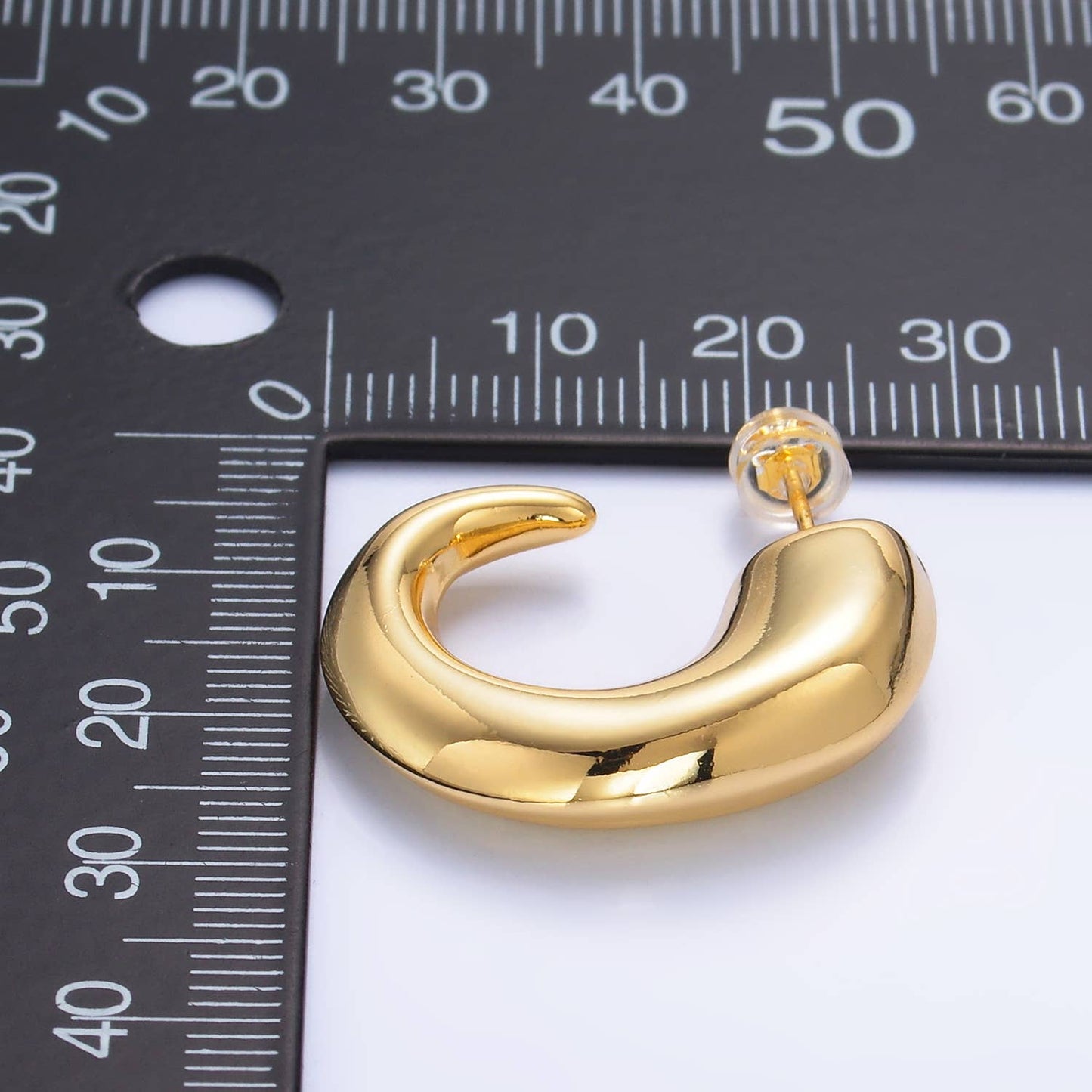 Bold Modern Gold Hoop Earring