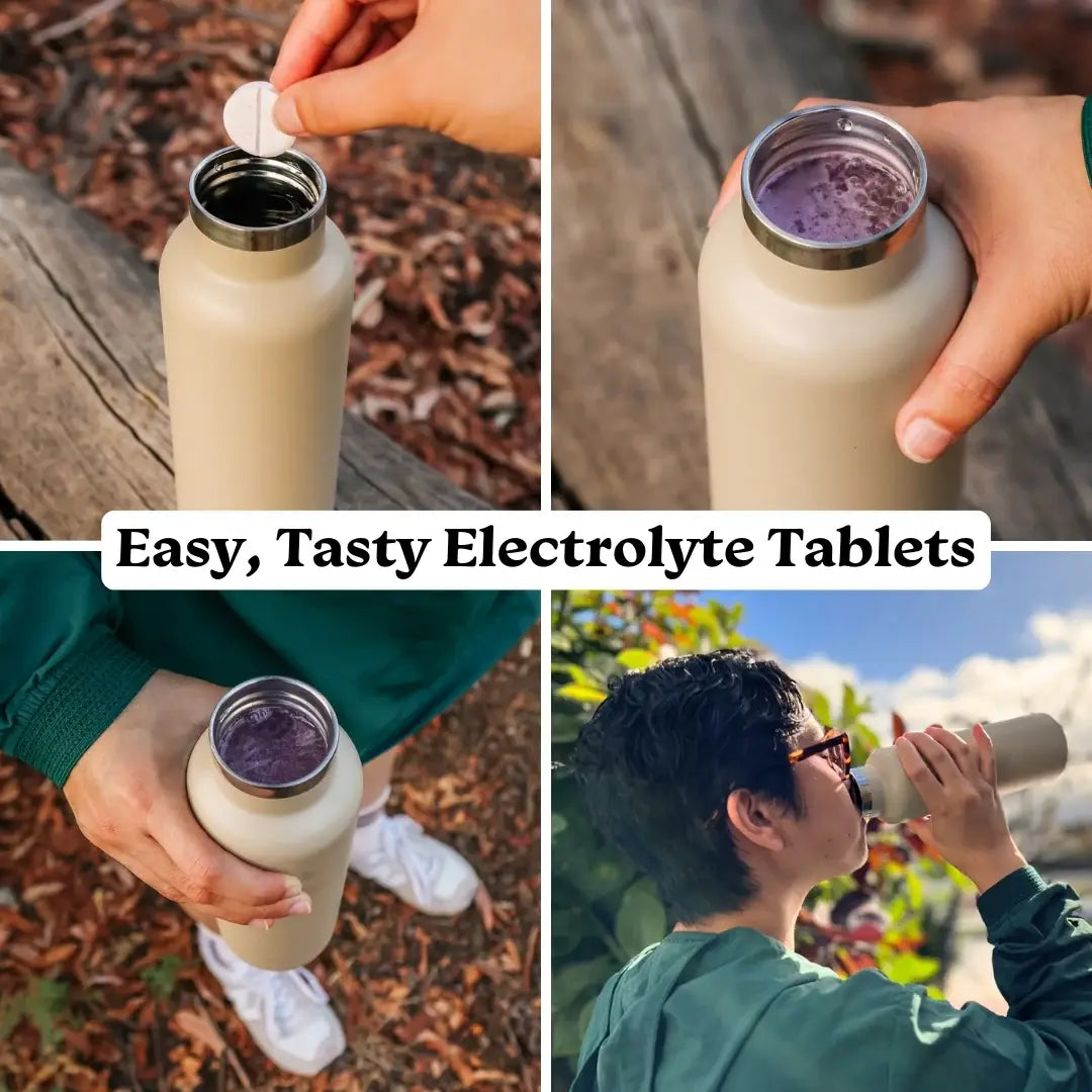 Hydration Tablets: Natural ORANGE Electrolytes +Display