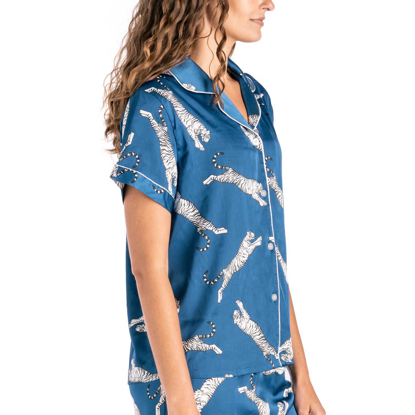 Hello Mello Beauty Sleep Satin Pajama Tops Open Stock