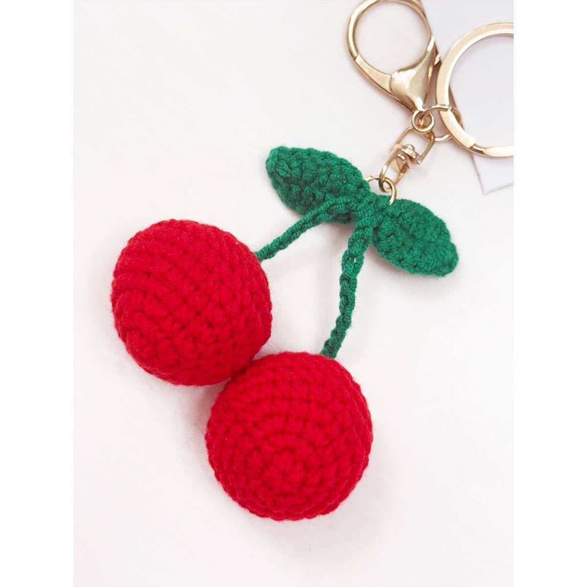 Hand Made Crochet Cherry Key Chain