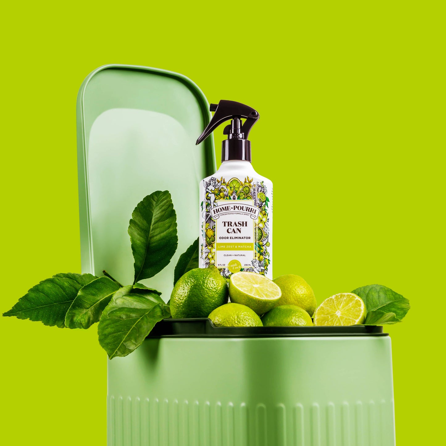 Home-Pourri Trash Can Odor Refresher 8 Oz, Lime Zest Matcha