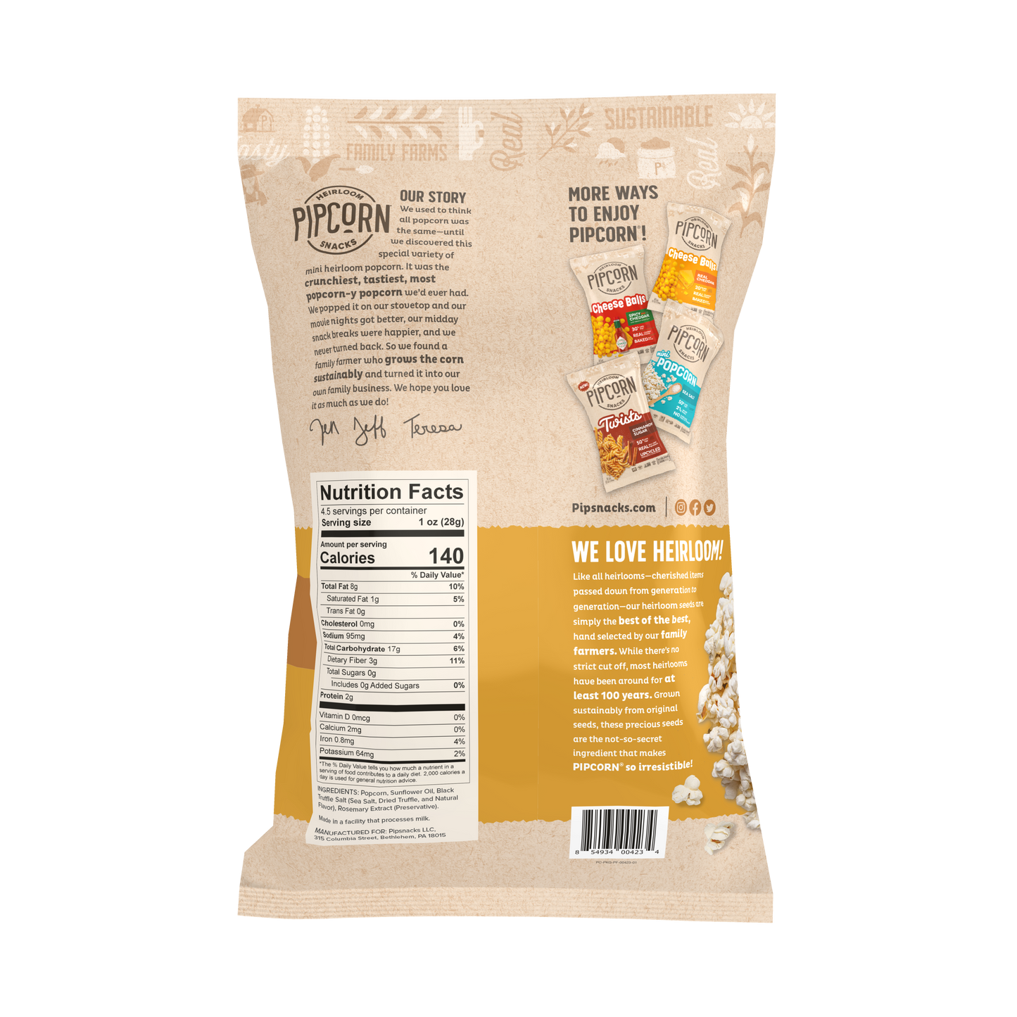 Truffle Mini Popcorn, 4.5oz (12 Bags in 1 Case)