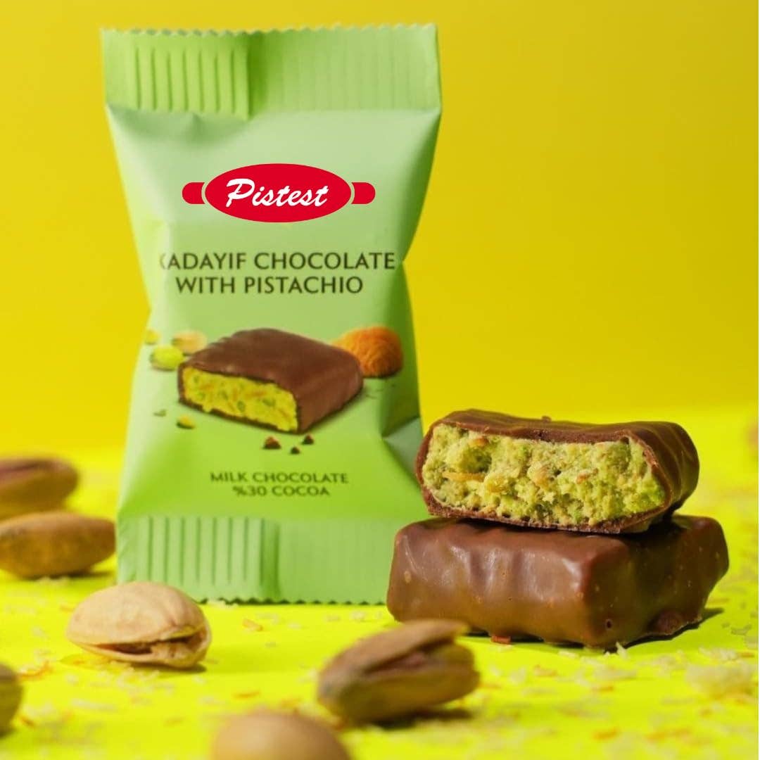 2 Count of Mini Dubai Chocolate Kunafa Pistachio Bar