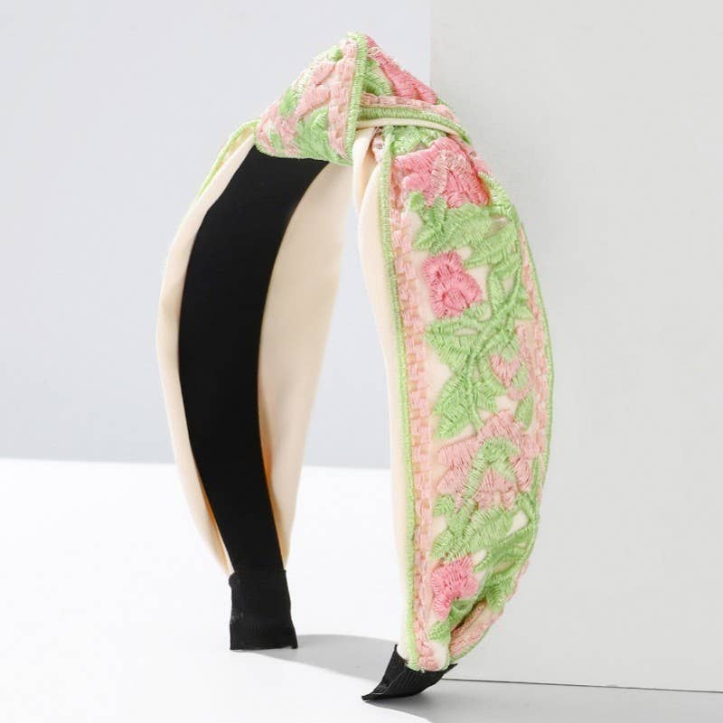 FLORAL COTTAGECORE EMBROIDERY HAIR BAND HEADBAND | 40HB166