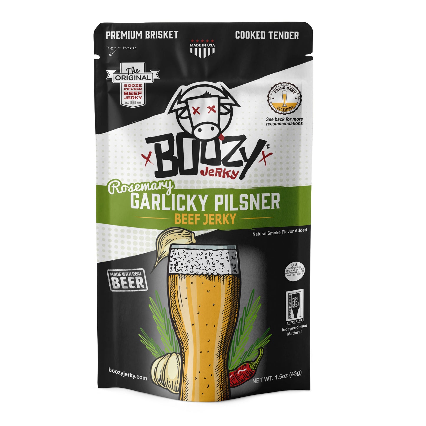 Rosemary Garlicky Pilsner Jerky