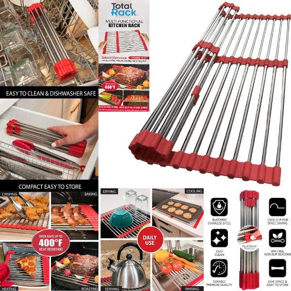 Total Rack - Multi-Function Kitchen Rack - Expands to 21"