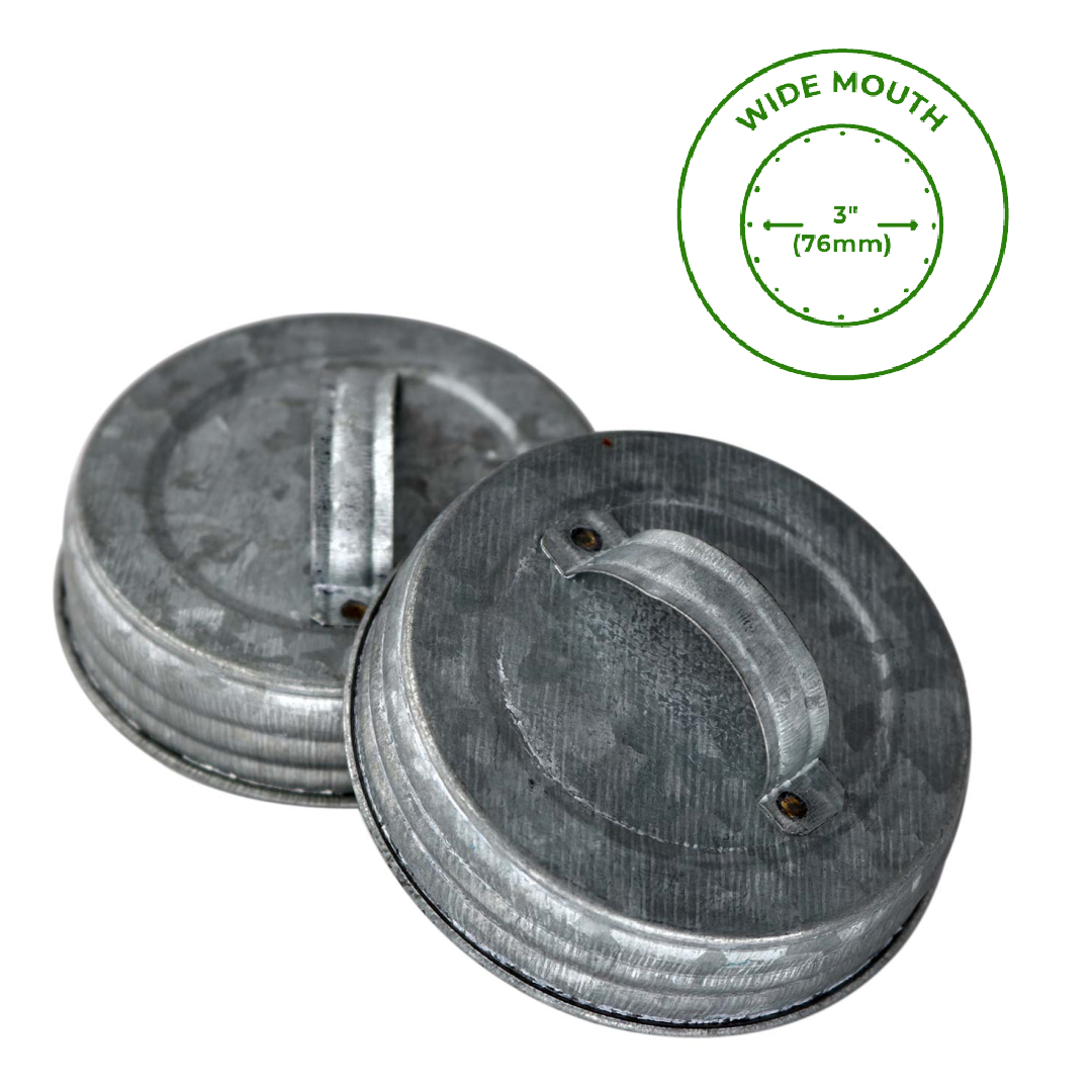 Metal Handle / Canister Lid for Mason Jars BIG AND SMALL