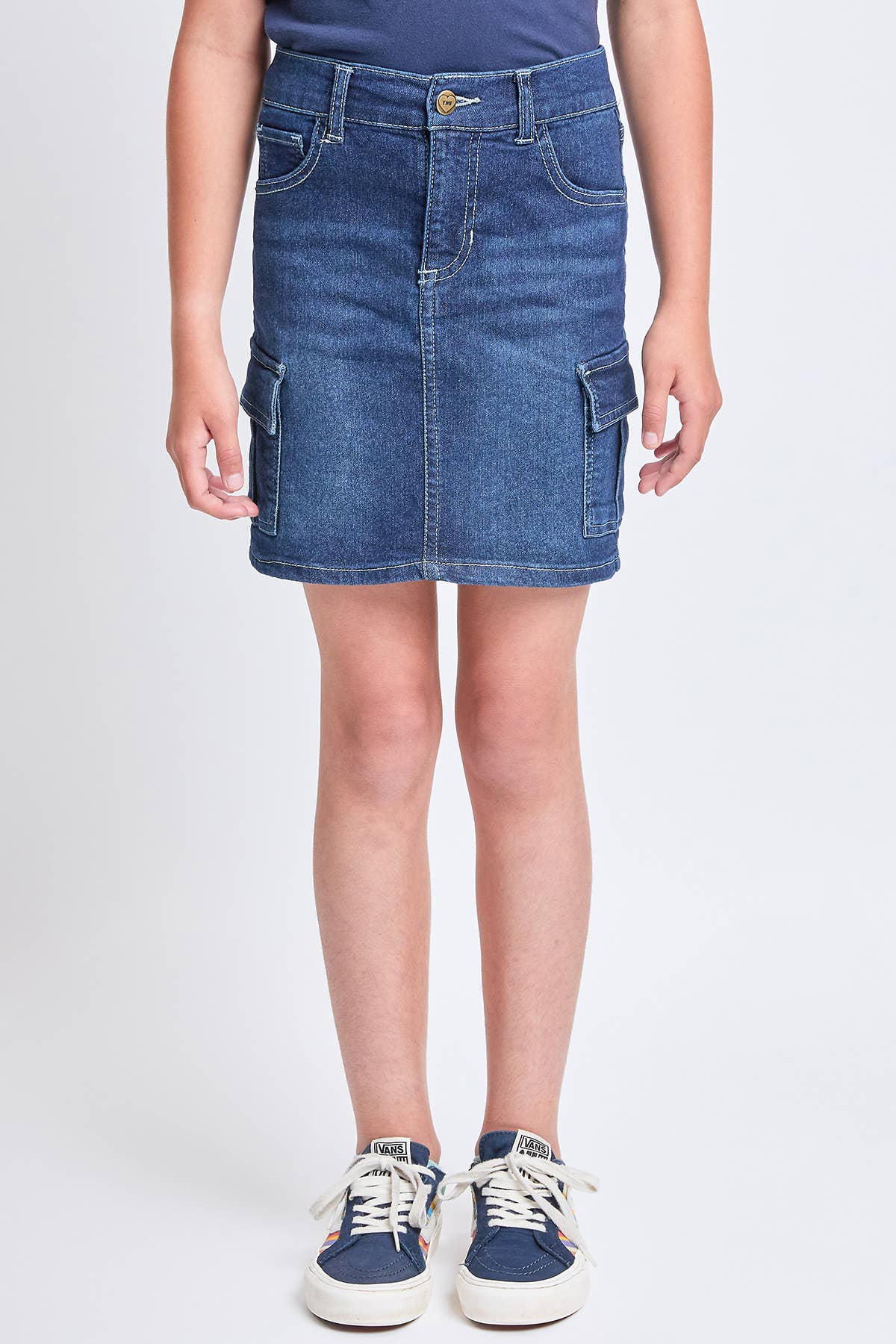 Girls Cargo Pocket Denim Skirt, Pack of 12: 12