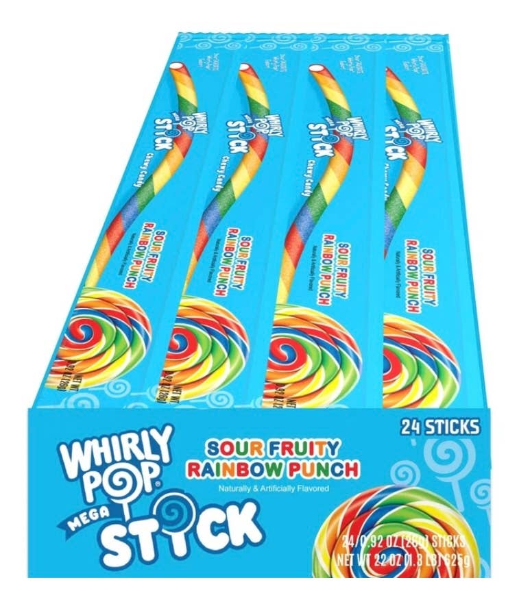 Whirly Pop NEW Nostalgic Rainbow Swirly STICKS  🌈 🍭 24 CT 