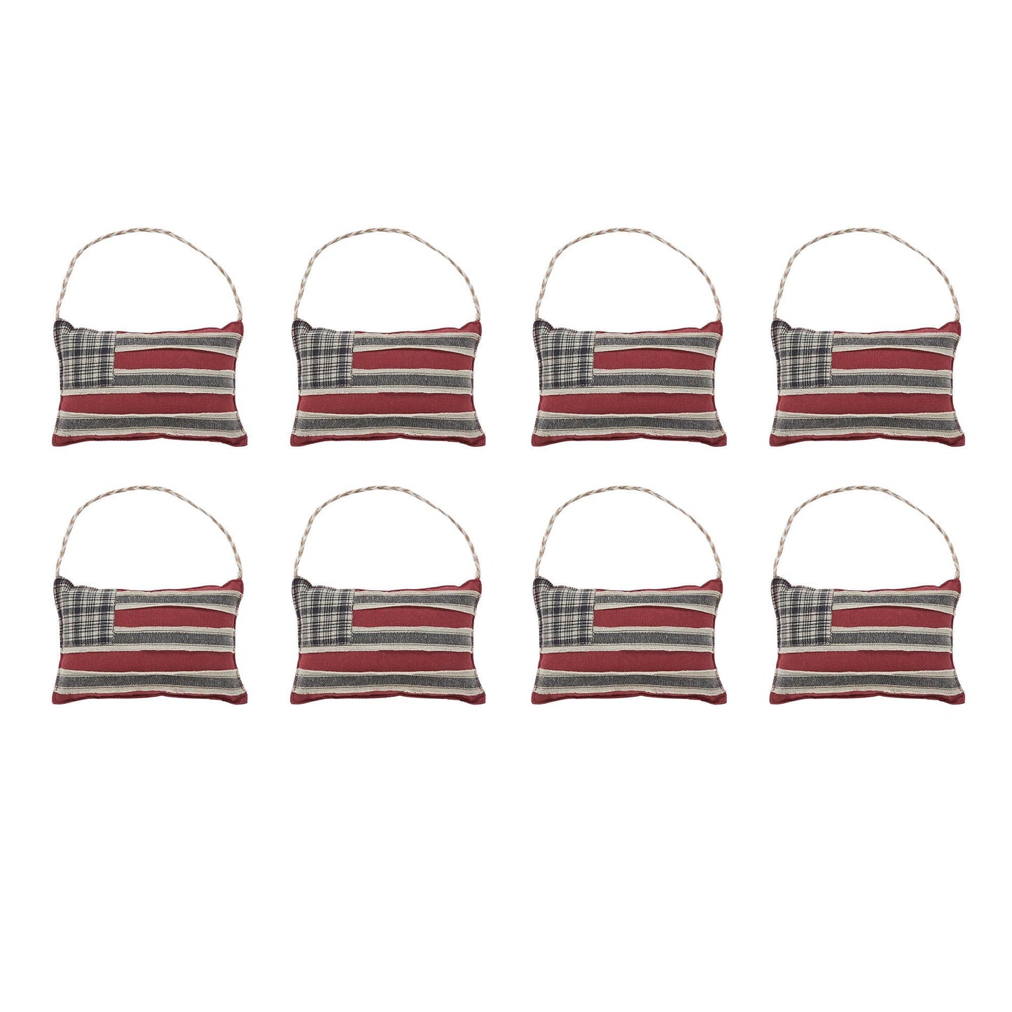 My Country Flag Ornament Bowl Filler Set of 8 3x5