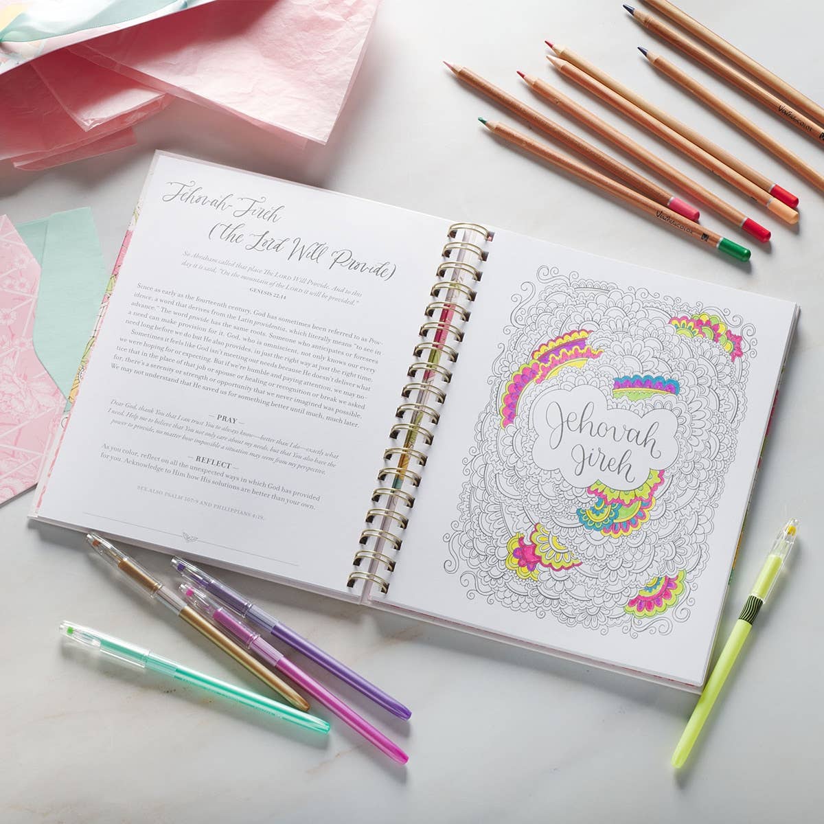 Coloring Devotional Names of God Wirebound