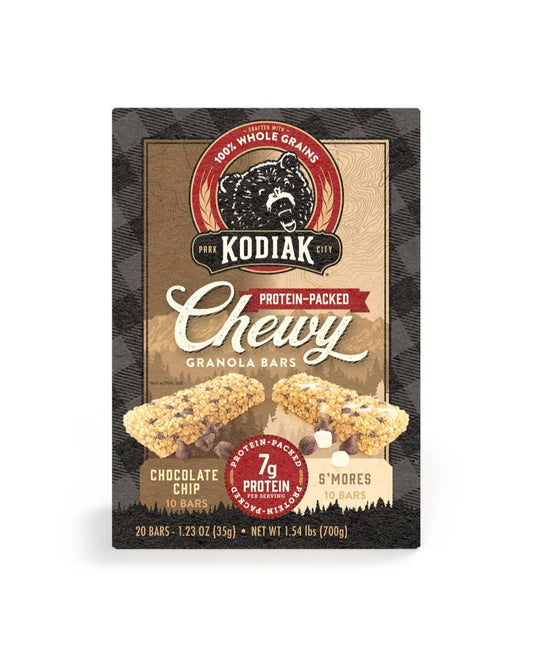 Kodiak Chewy Granola Bars Variety Pack 20ct – Choc Chip & S'