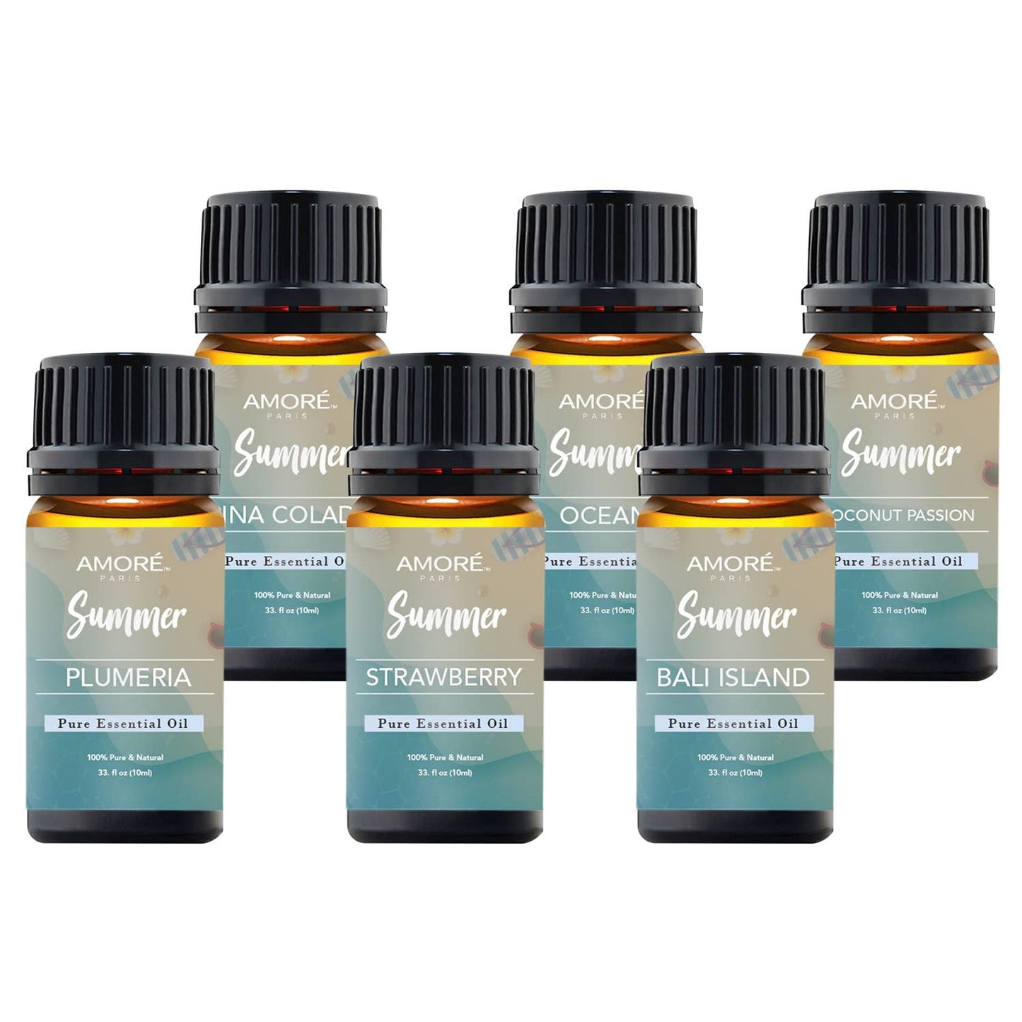 SUMMER ESSENTIAL OILS - 6 PIECES IN A GIFT SET