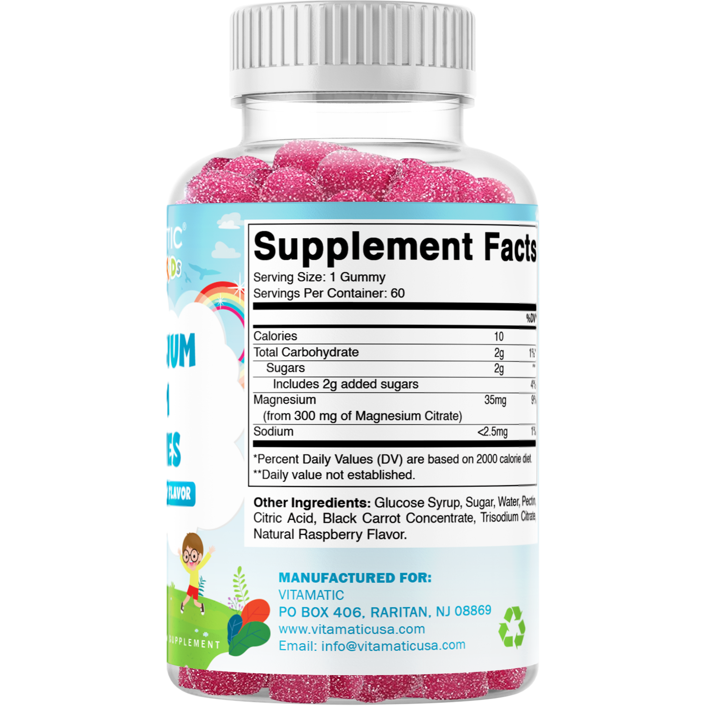 Vitamatic Kids Magnesium Calm Gummies | 60 Vegan Gummies