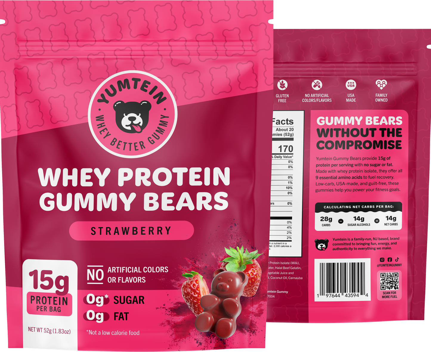 Strawberry Protein Gummy Bears