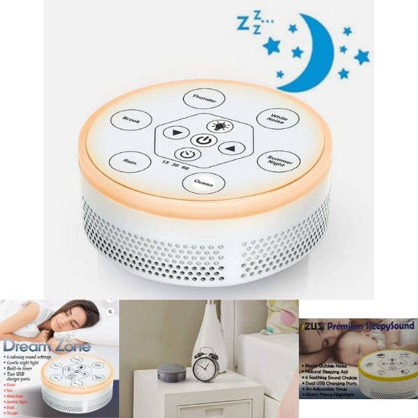 Zus Home - Premium Sleep Sound Machine - #WHITE - 6Modes