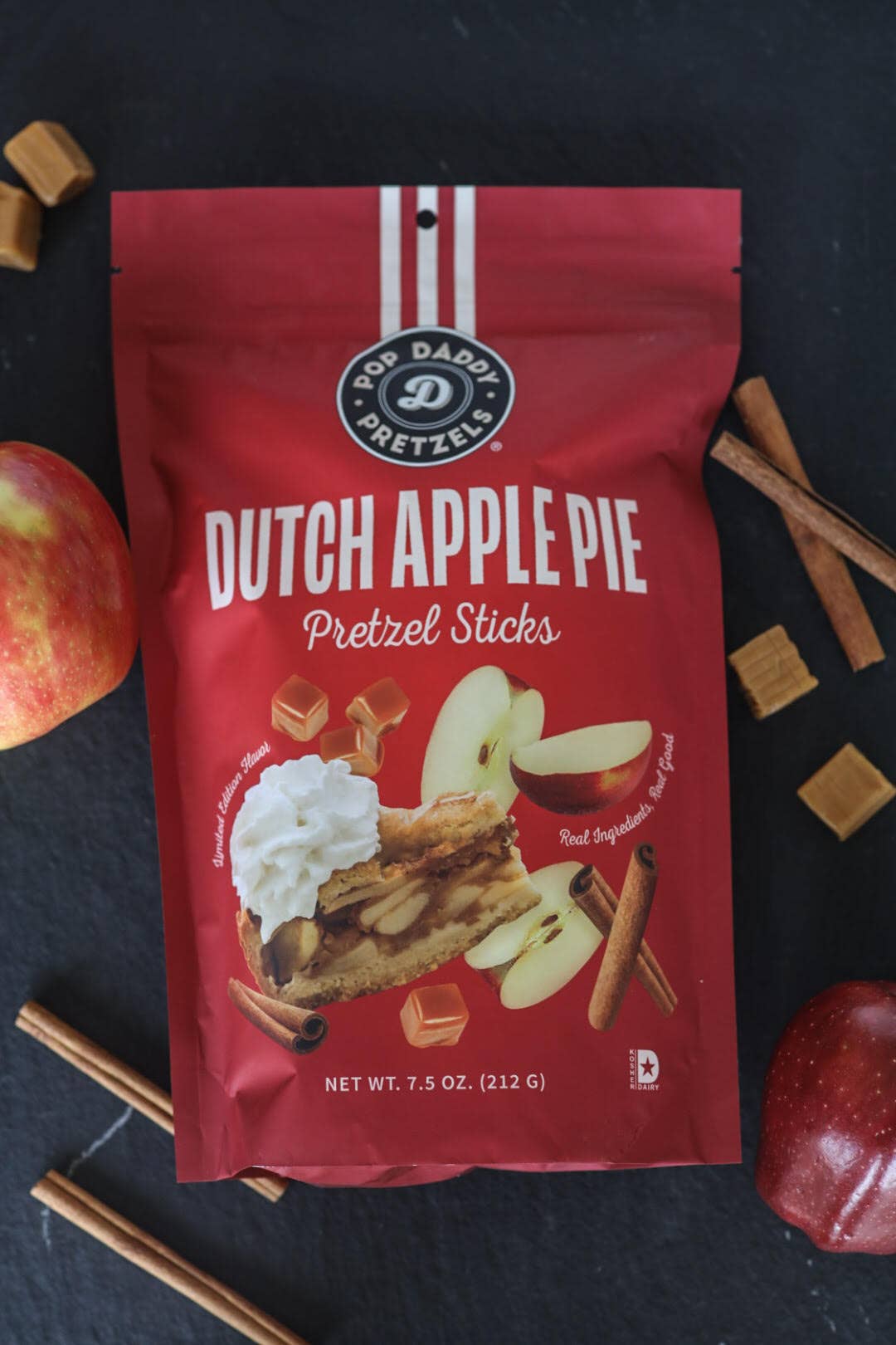 Pop Daddy – Dutch Apple Pie Seasoned Pretzels 7.5oz