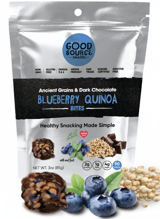 Blueberry Quinoa, 3oz Size, Ancient Grain Snack Bites