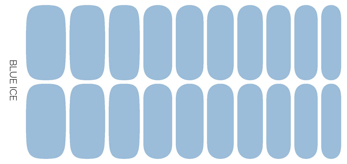 Blue Ice | Light Blue Pearl Finish Nail Polish Strips