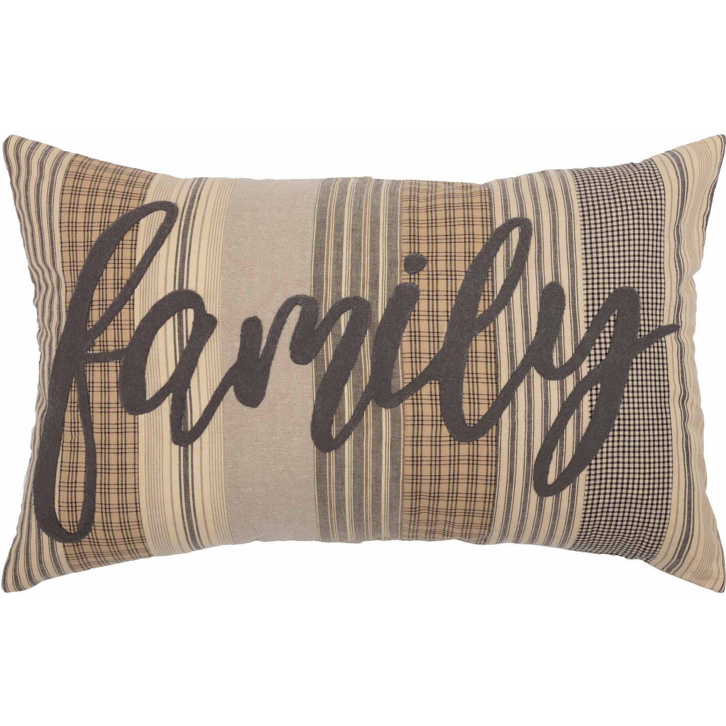 Sawyer Mill Charcoal Family Pillow 14x22