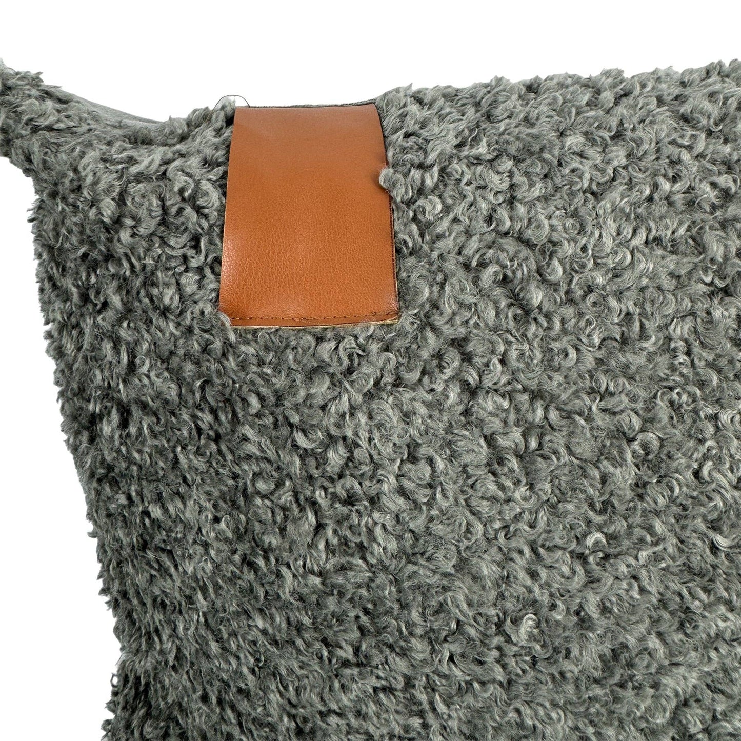 Cozy Teddy Throw Pillow, Grey (18" x 18" / 45 x 45 cm)