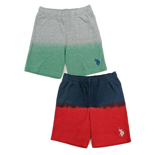 U.S. Polo Assn. Boys Ombre Terry Shorts, 2- Pack, LARGE 10/12