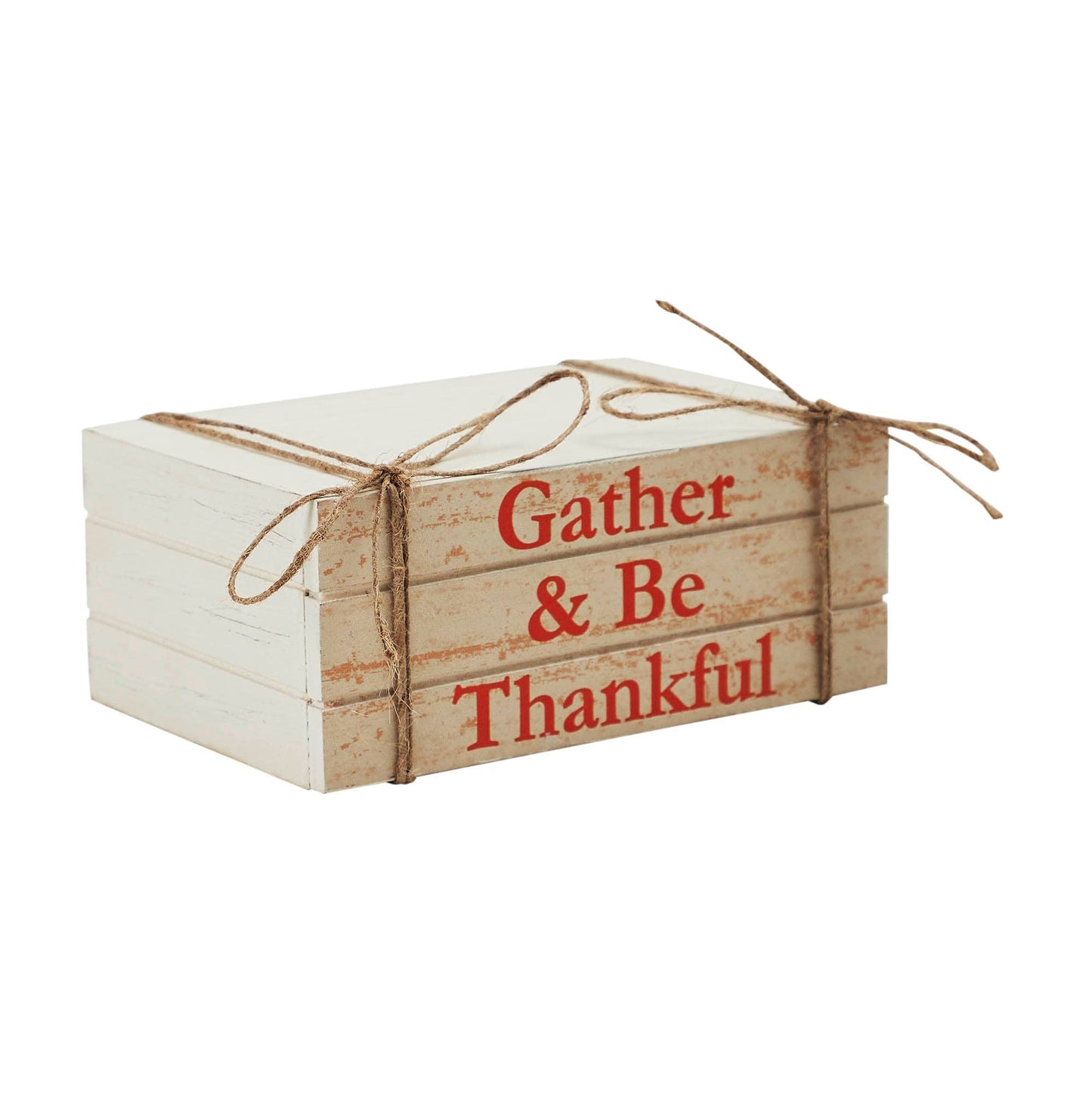 Gather & Be Thankful Faux Book Stack 2.5x6x4