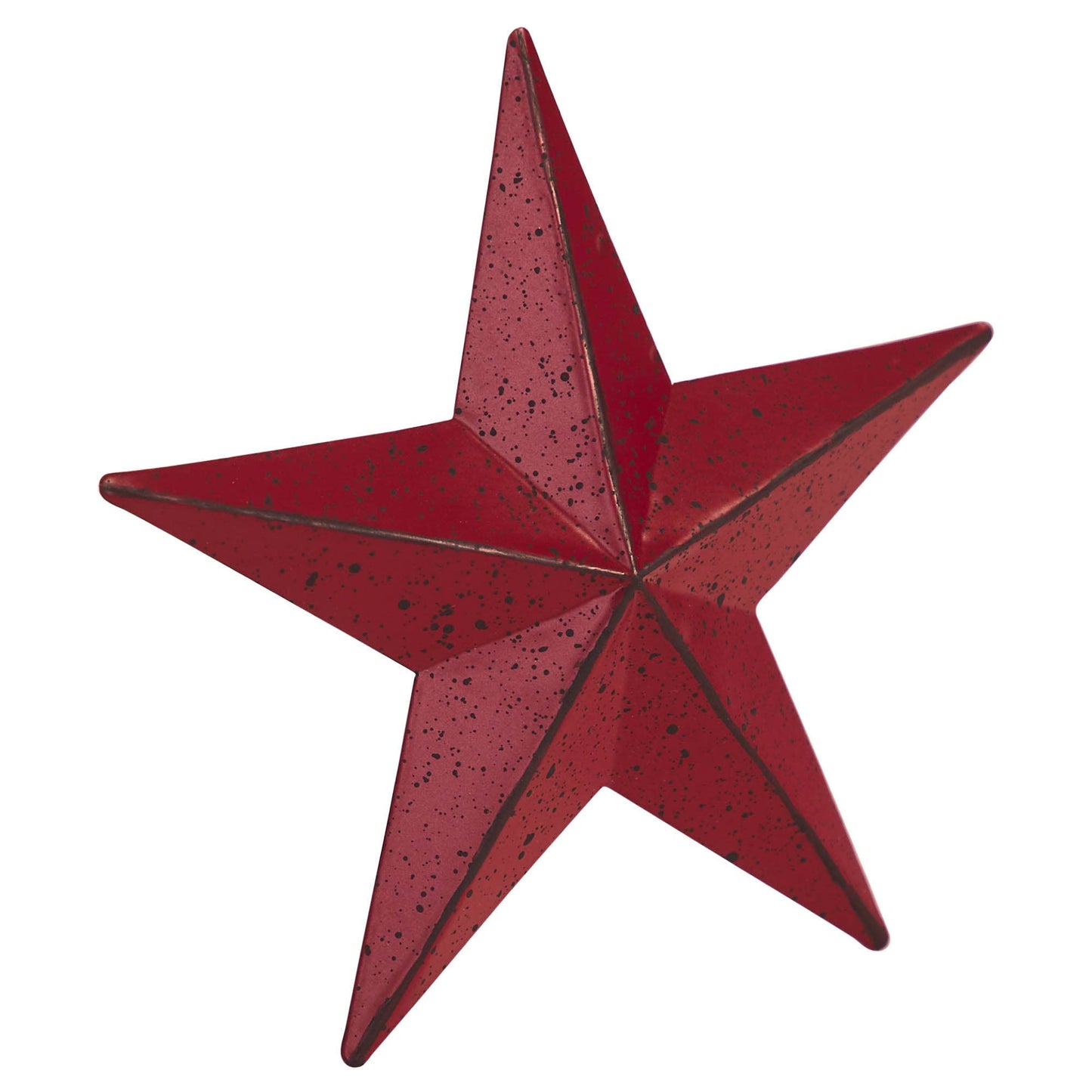 Metal Star Speckled Distressed Burgundy 4x4