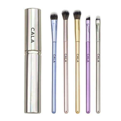 CALA Eye Need It 5-Piece Eye Makeup Brush: Mixed Metals with Color