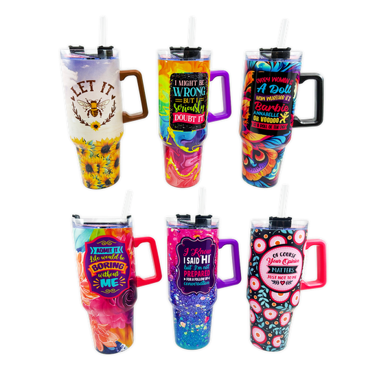 40 oz Insulated Cup Full Print Mom Design Assortment-