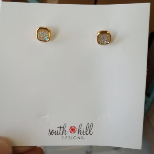 Youngevity White Faux Druzy Studs