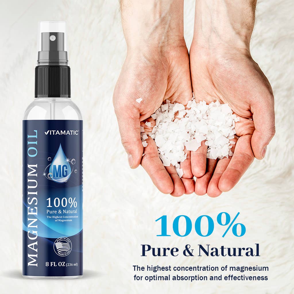 Vitamatic Pure Magnesium Oil Spray - 8 OZ