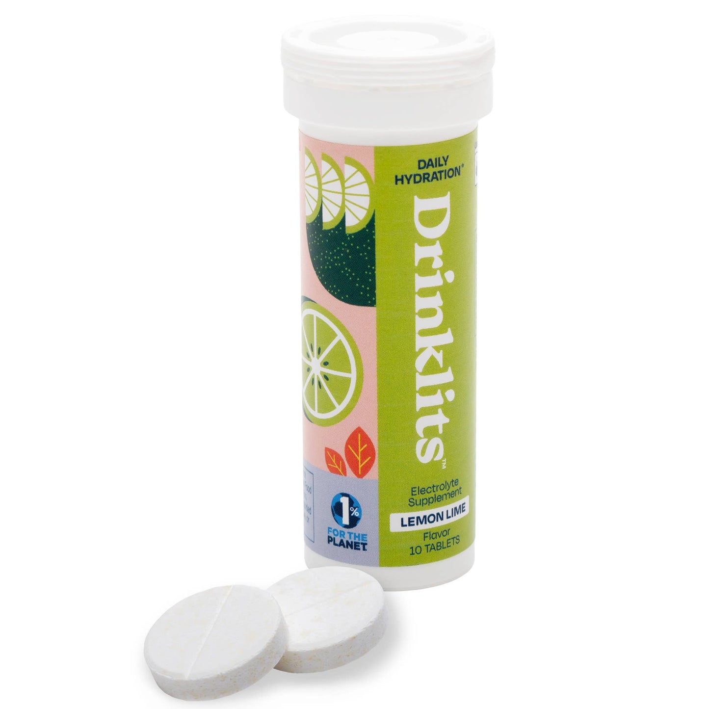 Hydration Tablets: Natural LEMON-LIME Electrolytes +Display