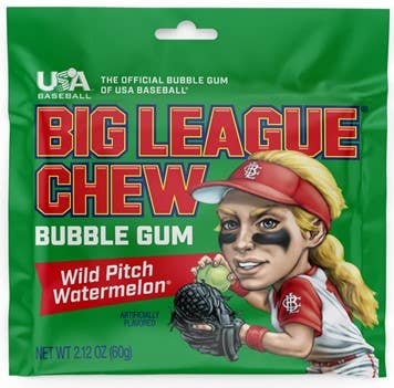 Nostalgic “WildPitch Watermelon 🍉” Big League Chew Est 1980