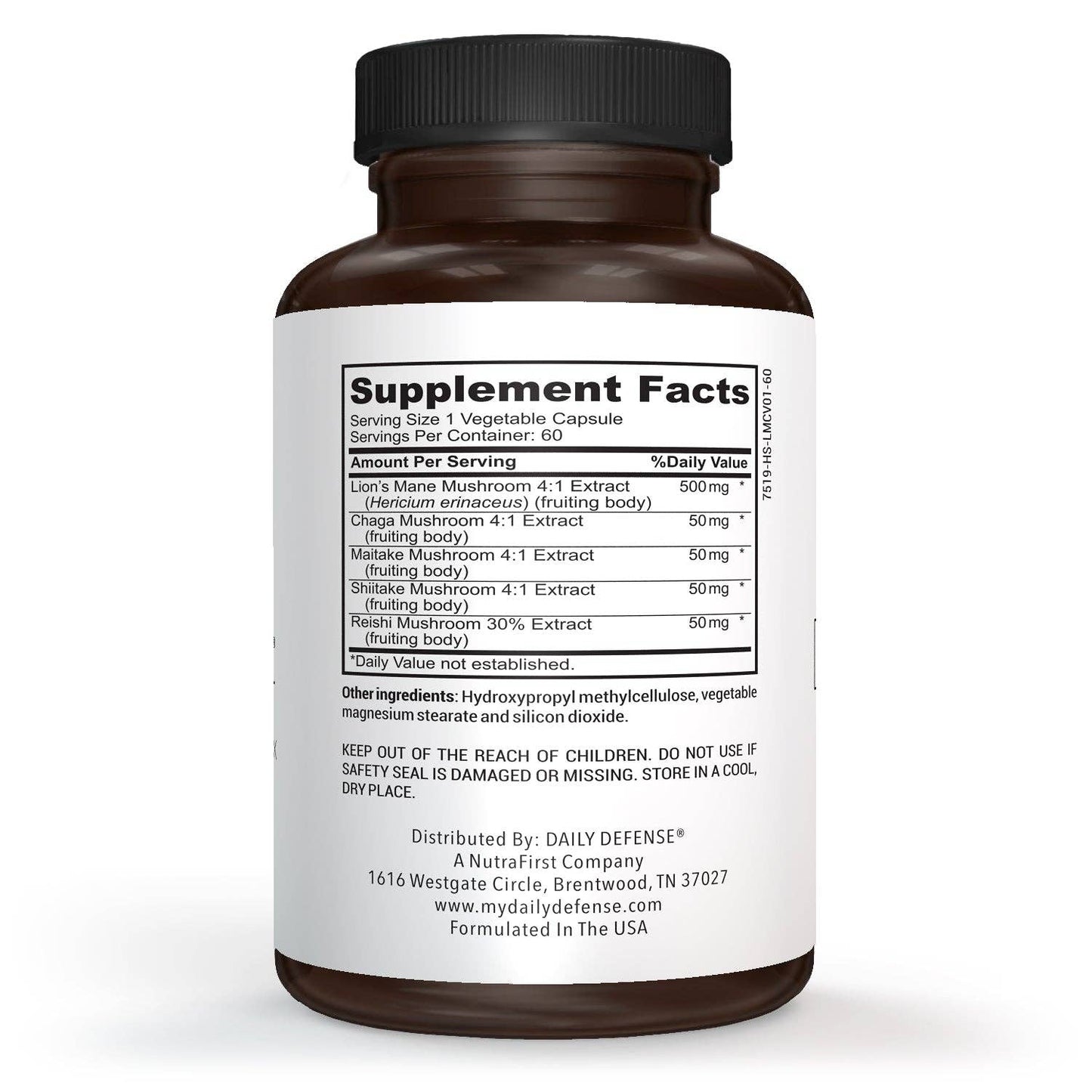 Lions Mane Mushroom Complex Supports Focus, Immunity and Memory