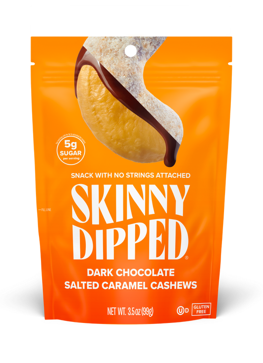 Dark Chocolate Salted Caramel Cashews Pouch, 3.5oz