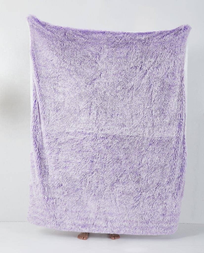 "Orchid Frost" Faux Fur Plush Throw Blanket - 50"x70"