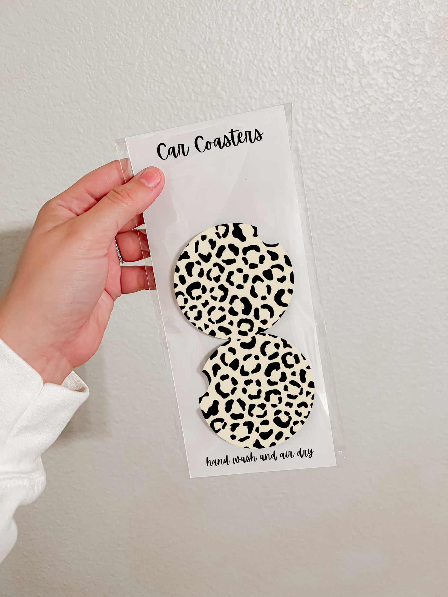 Set of 2 Neoprene Car Coasters | Animal Print (7 Options)