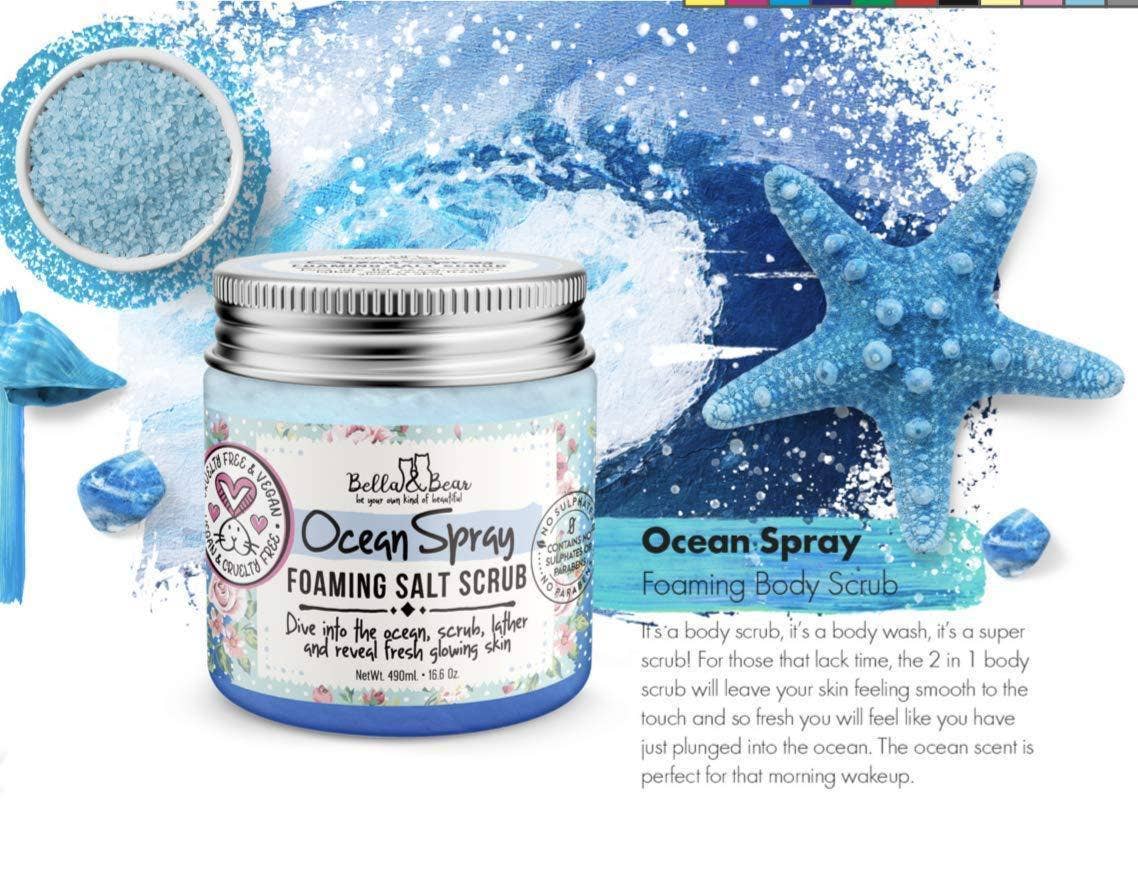 Ocean Spray Salt Body Scrub | Exfoliator | Travel Mini 3.4oz