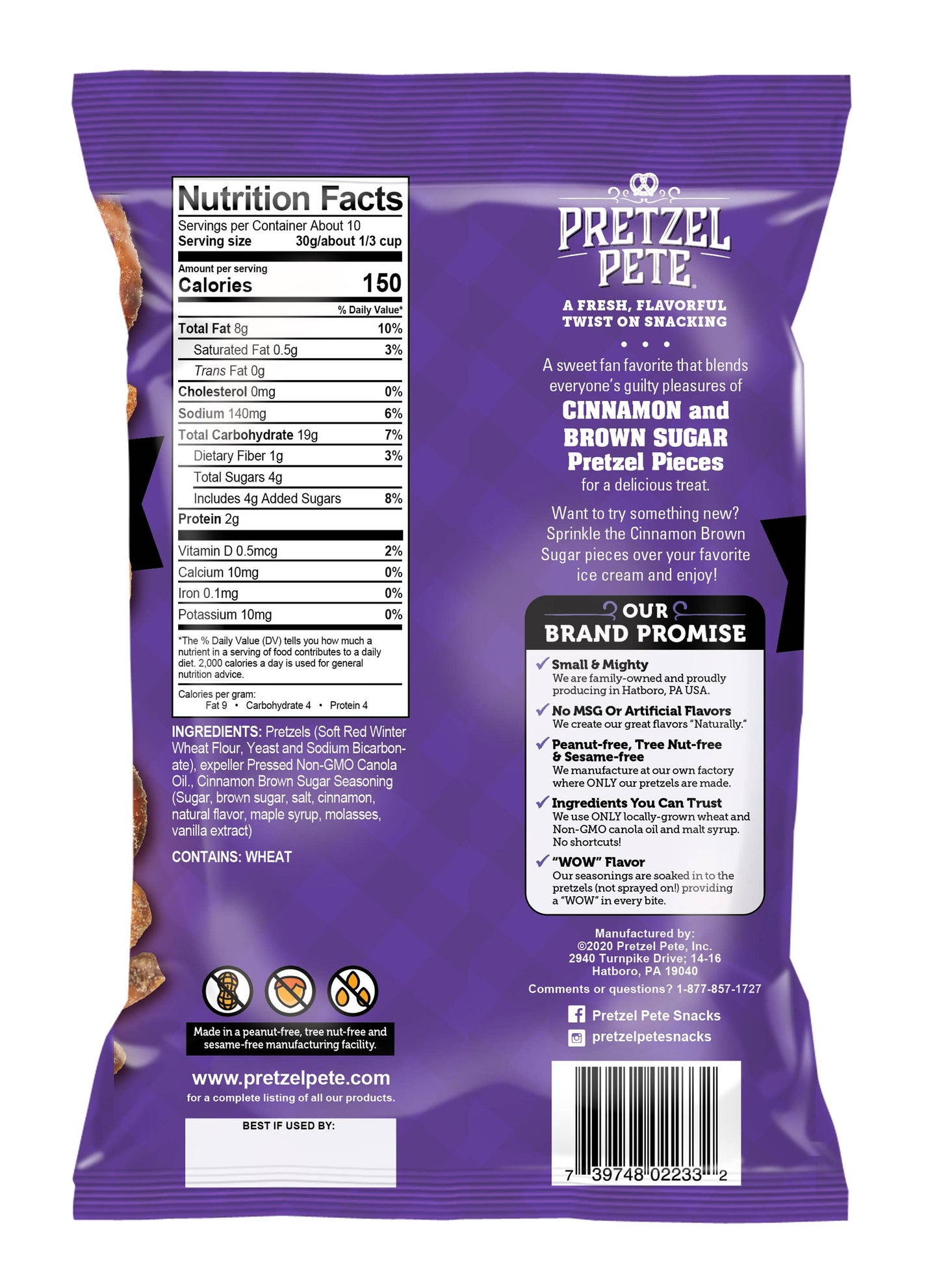 Cinnamon Brown Sugar Pretzel Pieces 9oz