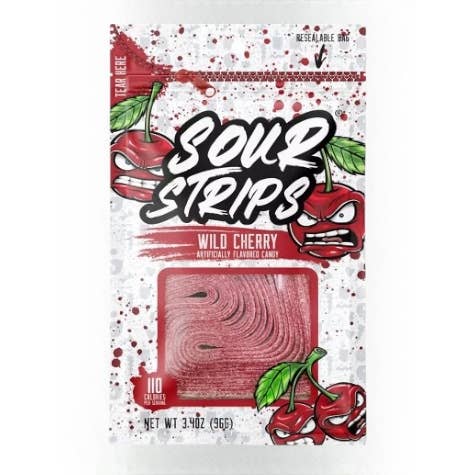 Sour Strips Wild Cherry 3.4oz