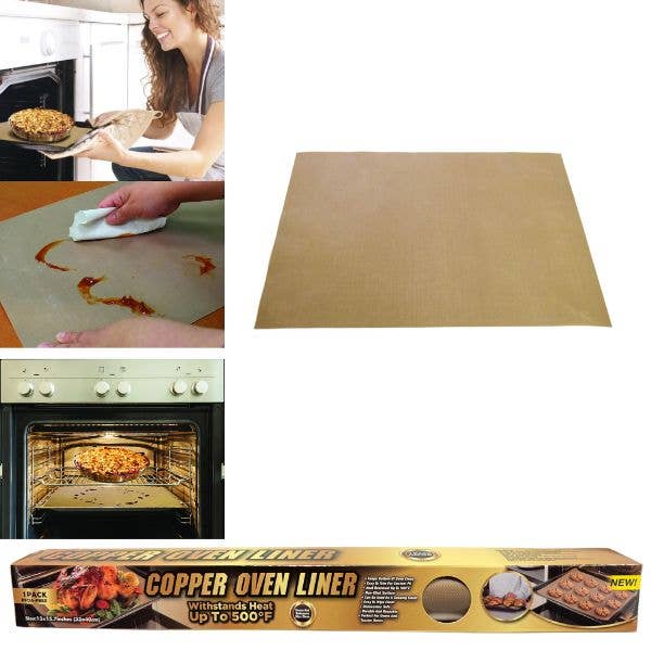 Copper Oven Liners - Withstands Heat Up To 500F