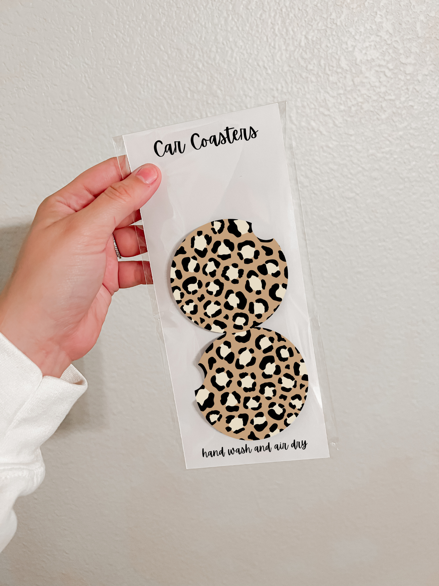 Set of 2 Neoprene Car Coasters | Animal Print (7 Options)