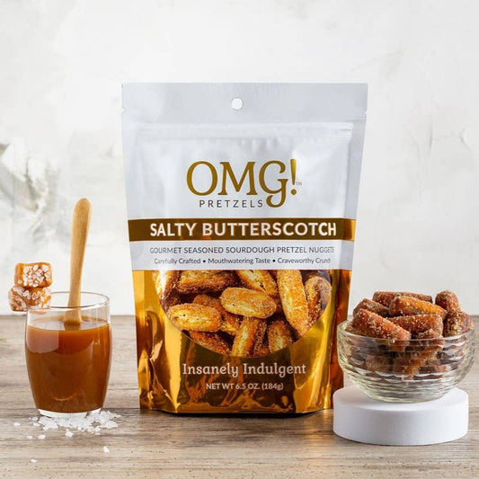 Salty Butterscotch Seasoned Sourdough Pretzel Nuggets