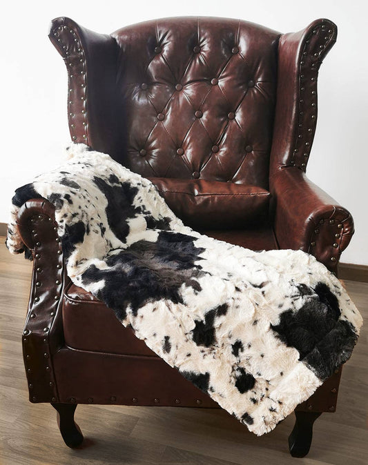Black Pony 40 X 40 Minky Faux Fur Blanket