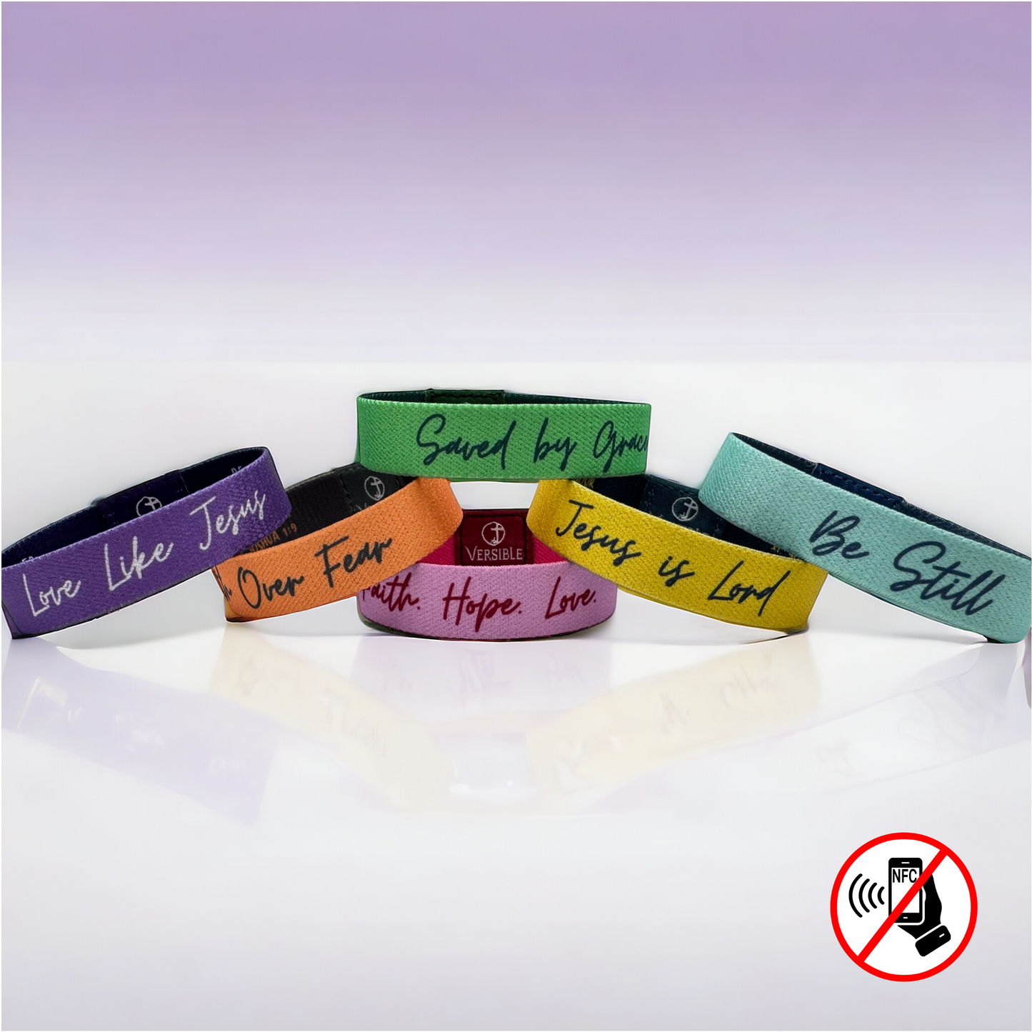 Versible® Wristbands - Solid Truths Collection: Large / Green - Saved by Grace